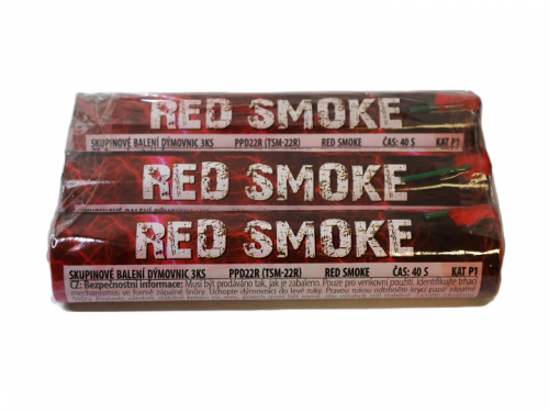 Dymovnica Red Smoke Červená 3 ks