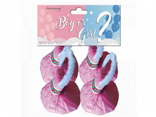 Handheld Ribbons Boy or Girl? 4 pcs Pink