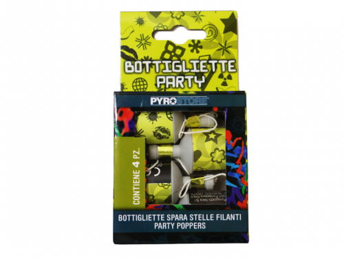 Party Popper Fľaštičky 4 ks